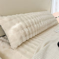 Extra Long Rabbit Hair Milk Velvet Pillowcase - Soft Zipper Closure Bed Pillow Cover, Machine Washable Modern Minimalist Decorative Suitable for Bedrooms, Ideal Gift (No Insert)