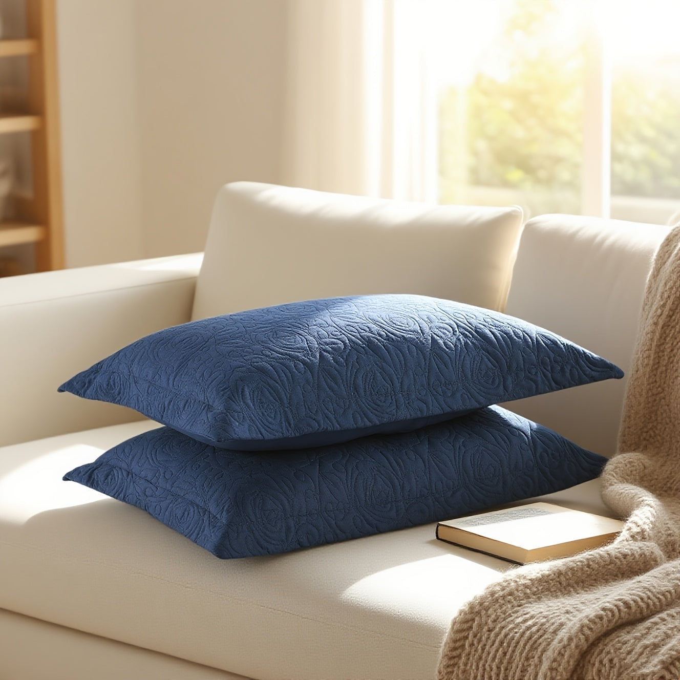 2pcs Embroidered Luxury Pillowcase Set, Solid Color Ultra-Soft Premium Hotel Quality Queen\u002FKing Pillowcase for Home Decor, Soft Breathable Pillow Covers with Envelope Closure