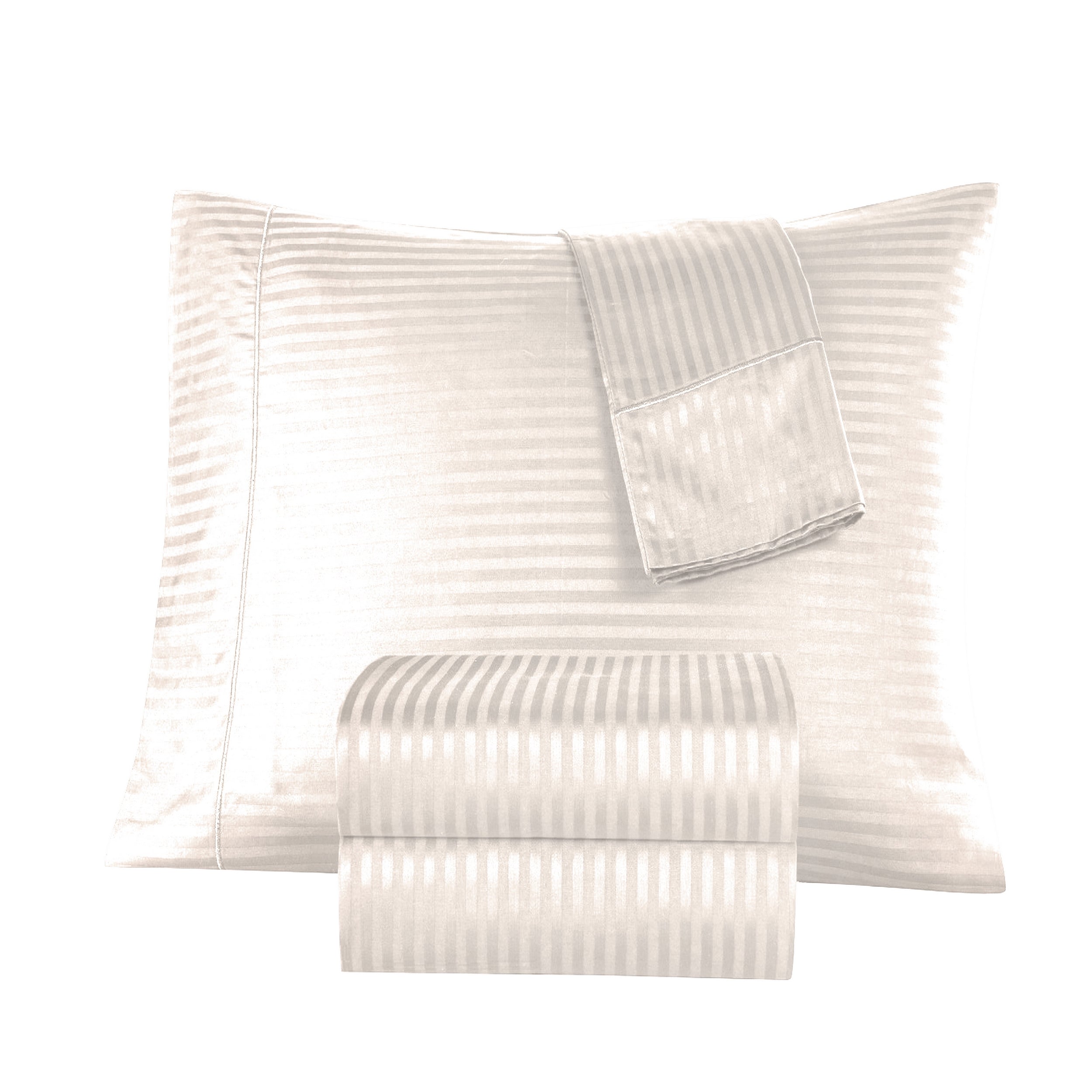 1000 Thread Count Egyptian Cotton Damask Stripe Sheet Set - Long-Lasting Quality, Durable, and Breathability for Premium Sleep