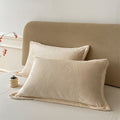 Hand-Washable Non-Woven Fabric Pillowcase Set of 2 - Soft Velvety Texture with Zip Closure - Ideal for Home Decor