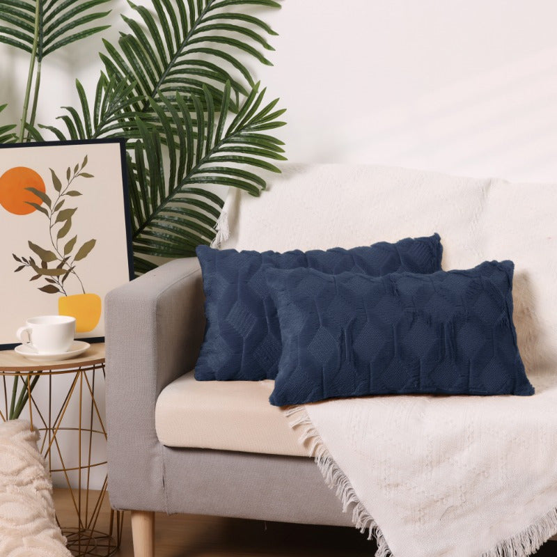 Set of 2 Soft Short Plush Decorative Throw Pillow Covers Luxury Style Cushion Pillow Cover for Sofa Bedroom, Cozy Soft Pillow Cover - Perfect for Living Room, Bedroom, Sofa and Bed Decor - for Home Decor Enthusiasts