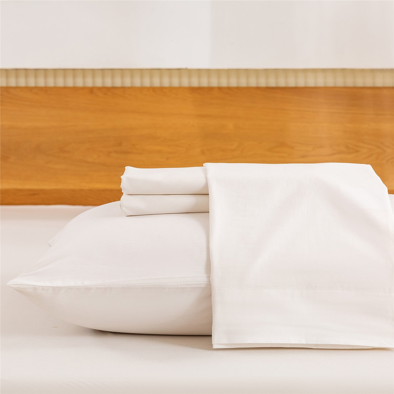 100% Egyptian Cotton Sheets Full\u002FQueen\u002FKing\u002FCal King Size Set; Extra Deep Pocket Full Sheets Set Soft Breathable Cooling 4pcs Bed Sheets with 1 Flat Sheet, 1 Fitted Sheet, 2 Pillowcases(Full, White)