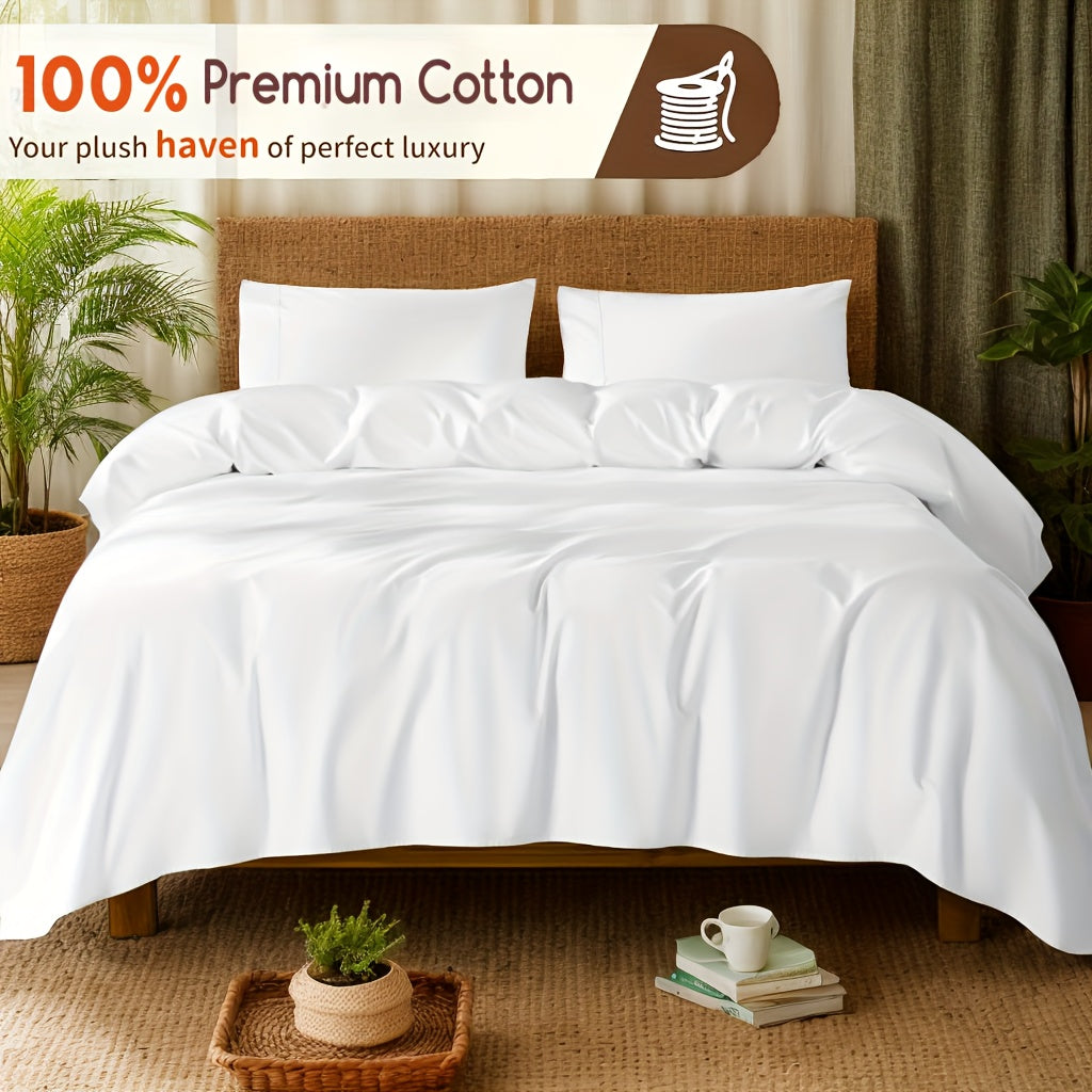 4pcs Egyptian Cotton Bed Sheets Set, Full\u002FQueen\u002FKing\u002FCalifornia King Size Sheets Set, Premium Luxury Bedding, Christmas Gifts, (Includes Flat Sheet, Deep Pocket Fitted Sheet+Pillowcases)