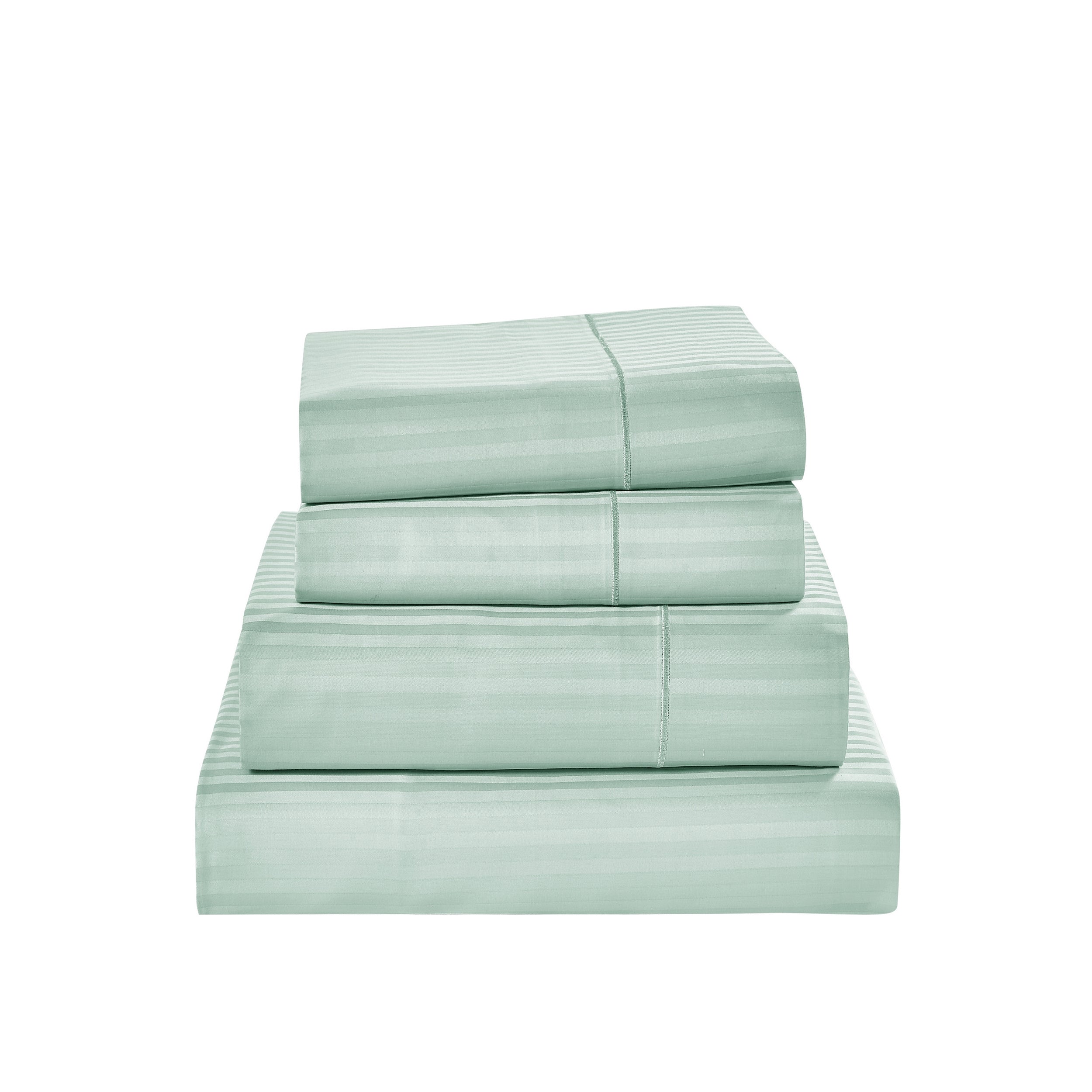 1000 Thread Count Egyptian Cotton Damask Stripe Sheet Set - Long-Lasting Quality, Durable, and Breathability for Premium Sleep