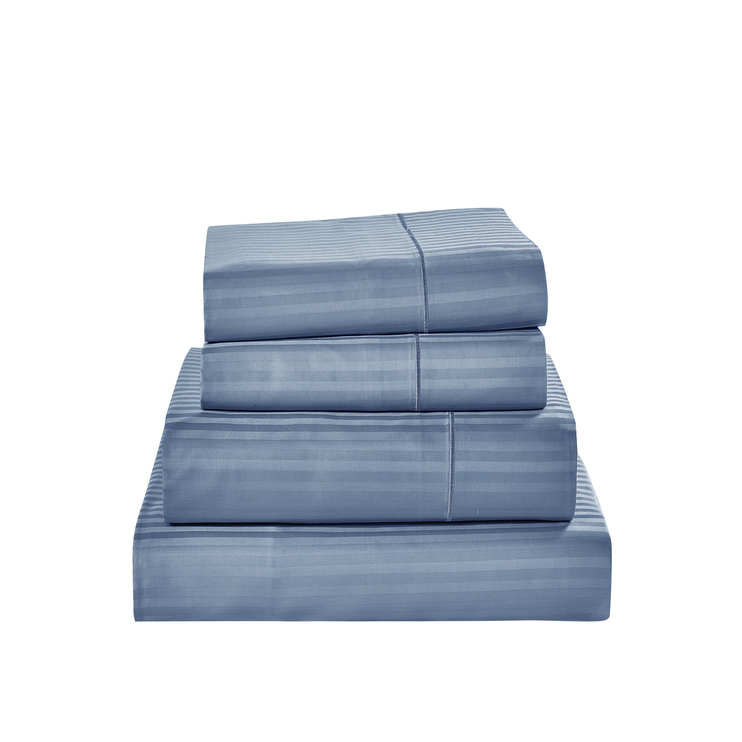 1000 Thread Count Egyptian Cotton Damask Stripe Sheet Set - Long-Lasting Quality, Durable, and Breathability for Premium Sleep