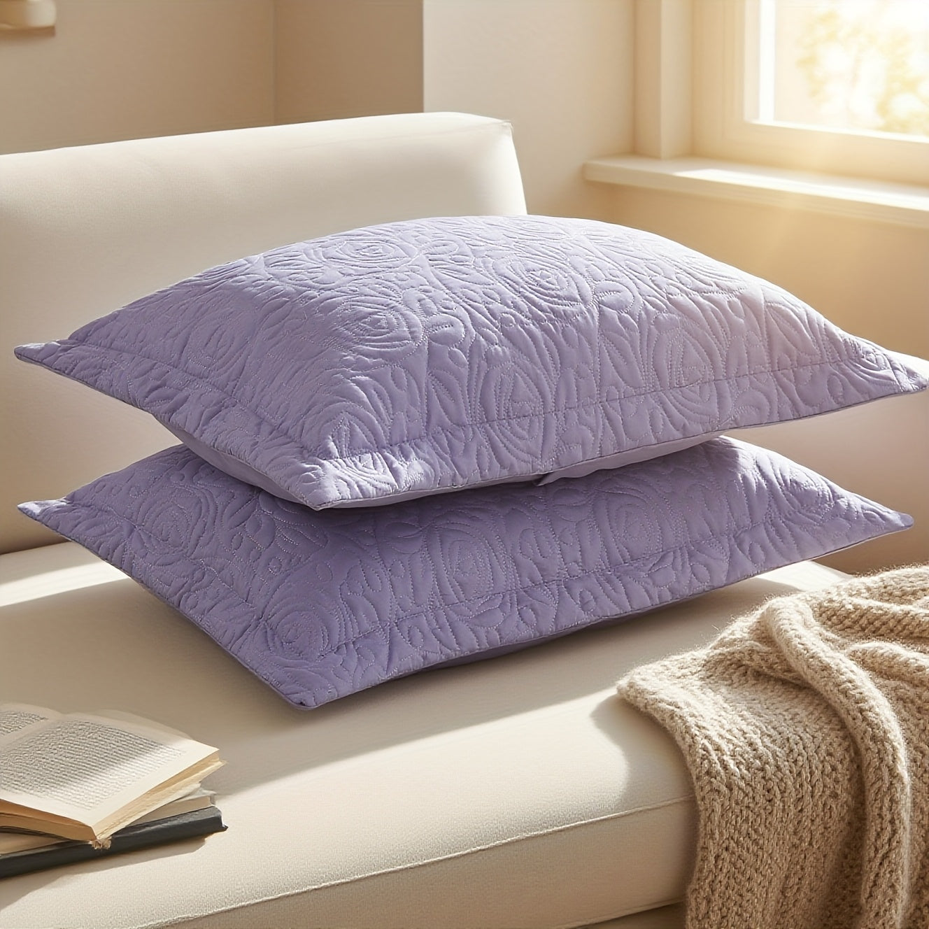 2pcs Embroidered Luxury Pillowcase Set, Solid Color Ultra-Soft Premium Hotel Quality Queen\u002FKing Pillowcase for Home Decor, Soft Breathable Pillow Covers with Envelope Closure
