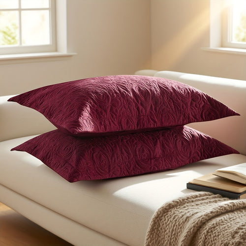 2pcs Embroidered Luxury Pillowcase Set, Solid Color Ultra-Soft Premium Hotel Quality Queen\u002FKing Pillowcase for Home Decor, Soft Breathable Pillow Covers with Envelope Closure