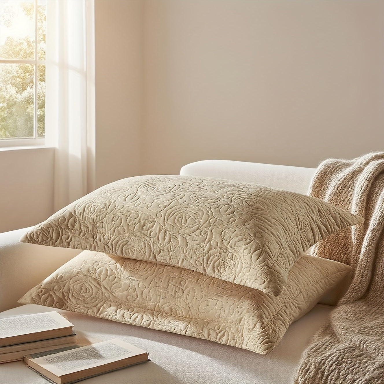2pcs Embroidered Luxury Pillowcase Set, Solid Color Ultra-Soft Premium Hotel Quality Queen\u002FKing Pillowcase for Home Decor, Soft Breathable Pillow Covers with Envelope Closure