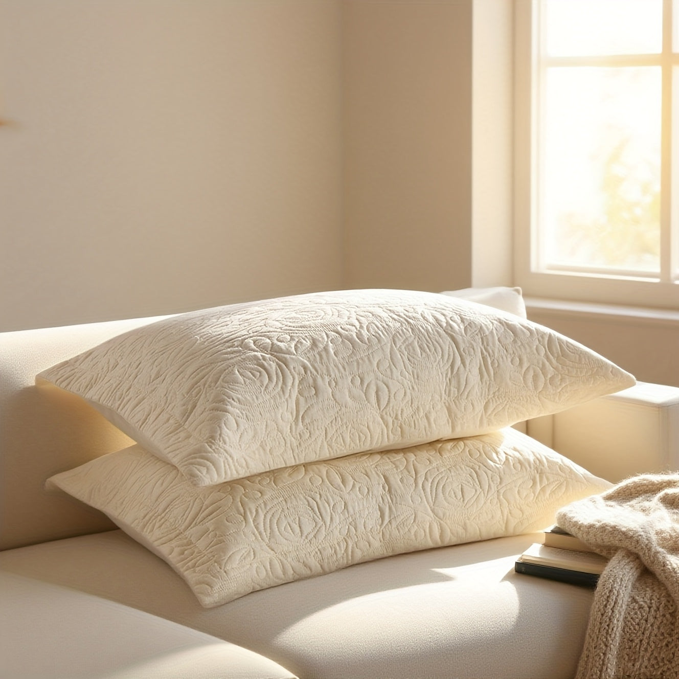 2pcs Embroidered Luxury Pillowcase Set, Solid Color Ultra-Soft Premium Hotel Quality Queen\u002FKing Pillowcase for Home Decor, Soft Breathable Pillow Covers with Envelope Closure