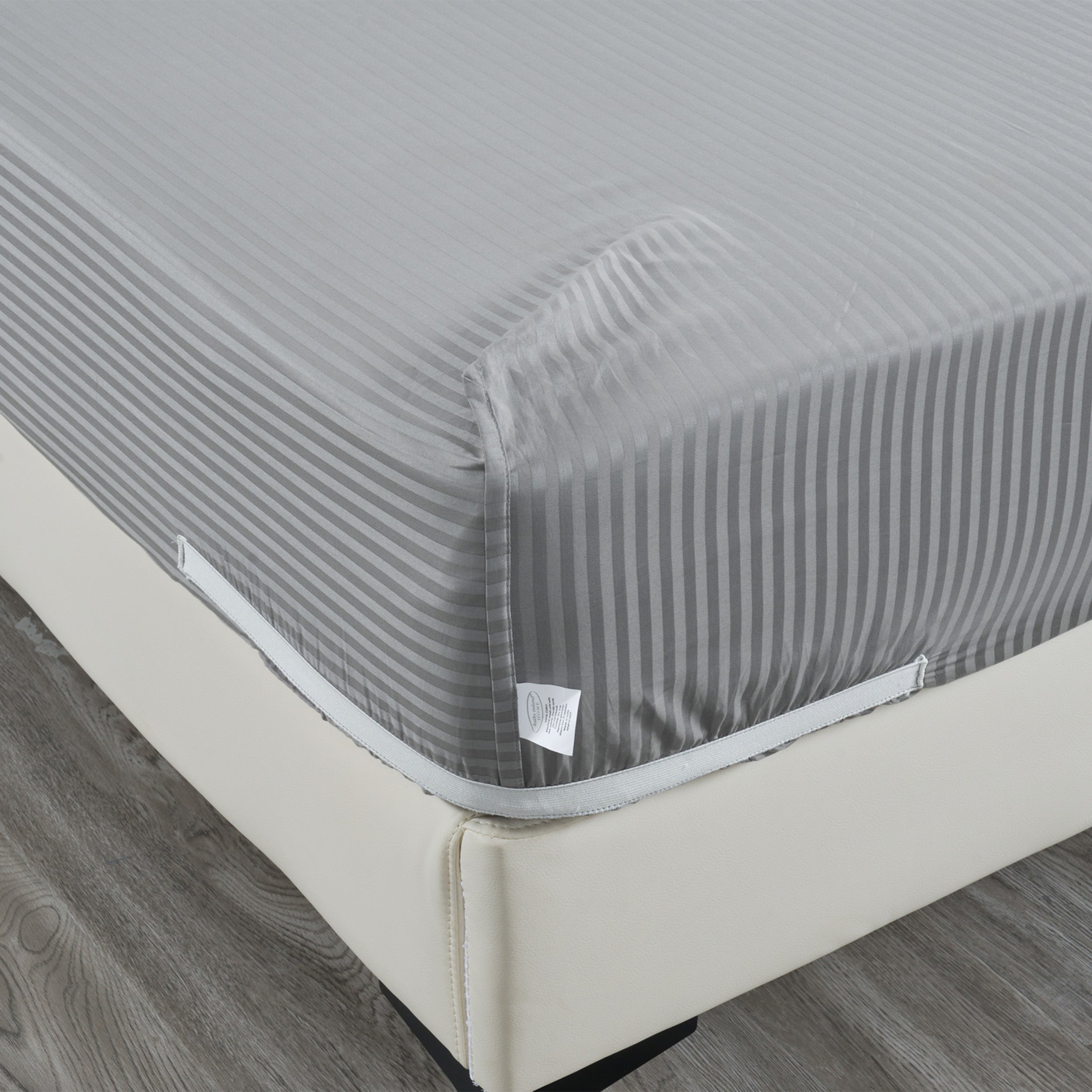 1000 Thread Count Egyptian Cotton Damask Stripe Sheet Set - Long-Lasting Quality, Durable, and Breathability for Premium Sleep