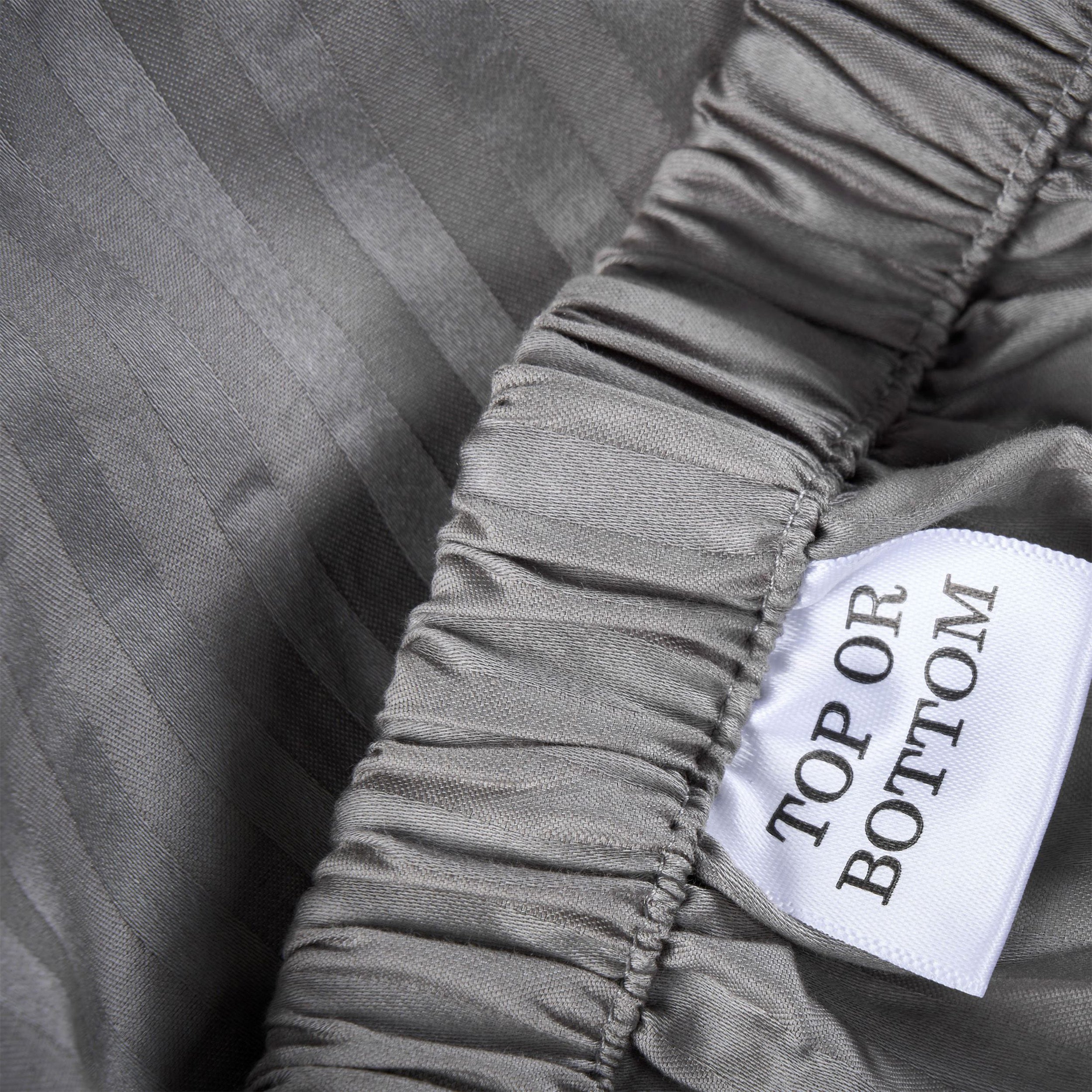 1000 Thread Count Egyptian Cotton Damask Stripe Sheet Set - Long-Lasting Quality, Durable, and Breathability for Premium Sleep