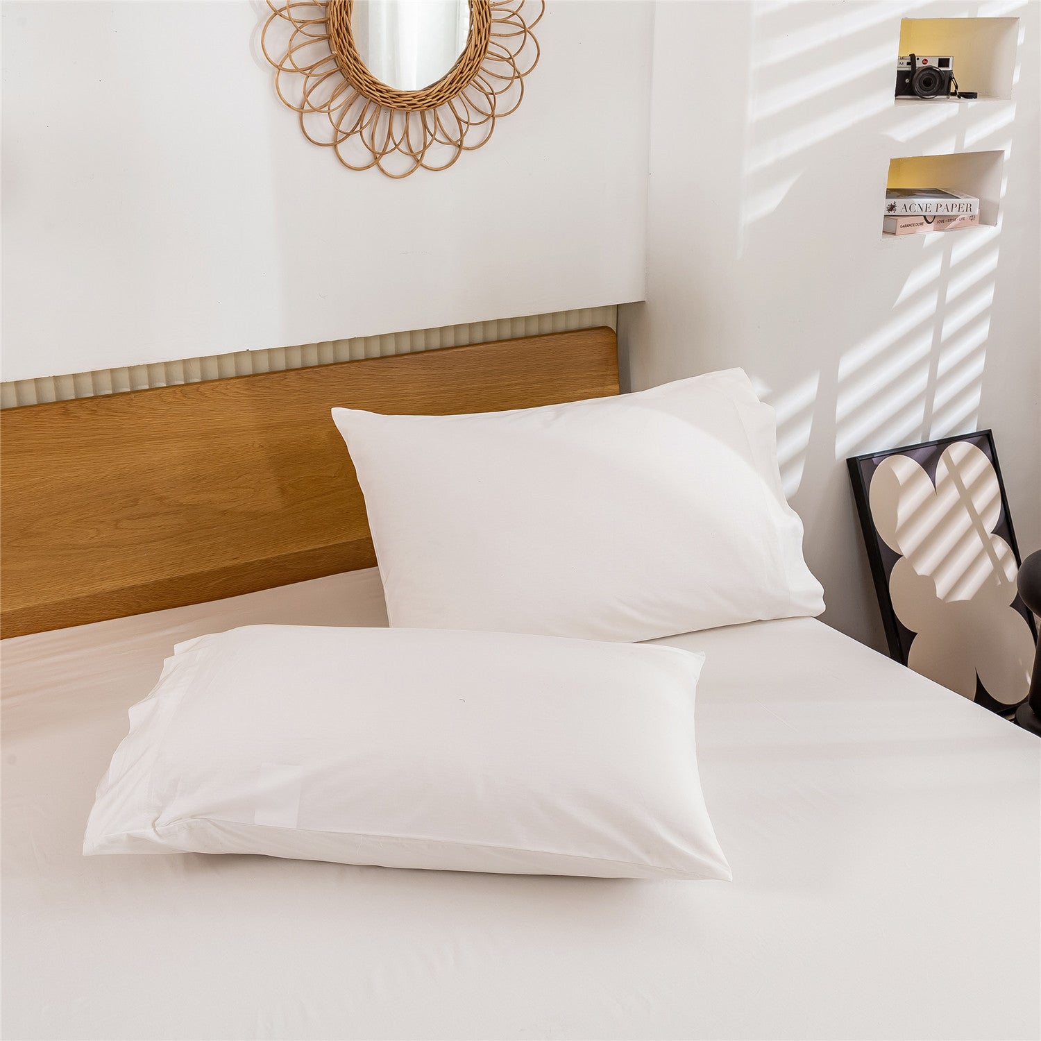 100% Egyptian Cotton Sheets Full\u002FQueen\u002FKing\u002FCal King Size Set; Extra Deep Pocket Full Sheets Set Soft Breathable Cooling 4pcs Bed Sheets with 1 Flat Sheet, 1 Fitted Sheet, 2 Pillowcases(Full, White)