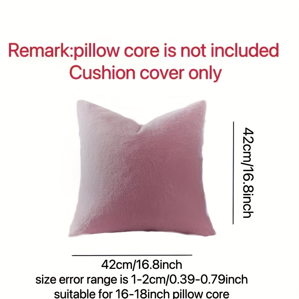 Set Of 2 Faux Fur Plush Throw Pillow Covers, Luxury Soft Fluffy Cozy Decorative Pillow Covers for Sofa, Couch, Living Room, Pillow Covers, Suitable for Bedroom Bedding, Home Decoration, Sofa Decoration, Camping, Outdoor And Other Multiple Scenarios