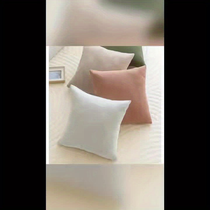 GAWAMAY Decorative Chenille Throw Pillow Covers 26x26 Inch Pack Of 2, Soft Square Couch Pillow Cover for Sofa Cushion Living Room Bedroom Oversized Pillowcases Taupe Grey 66x66cm (ONLY Covers)