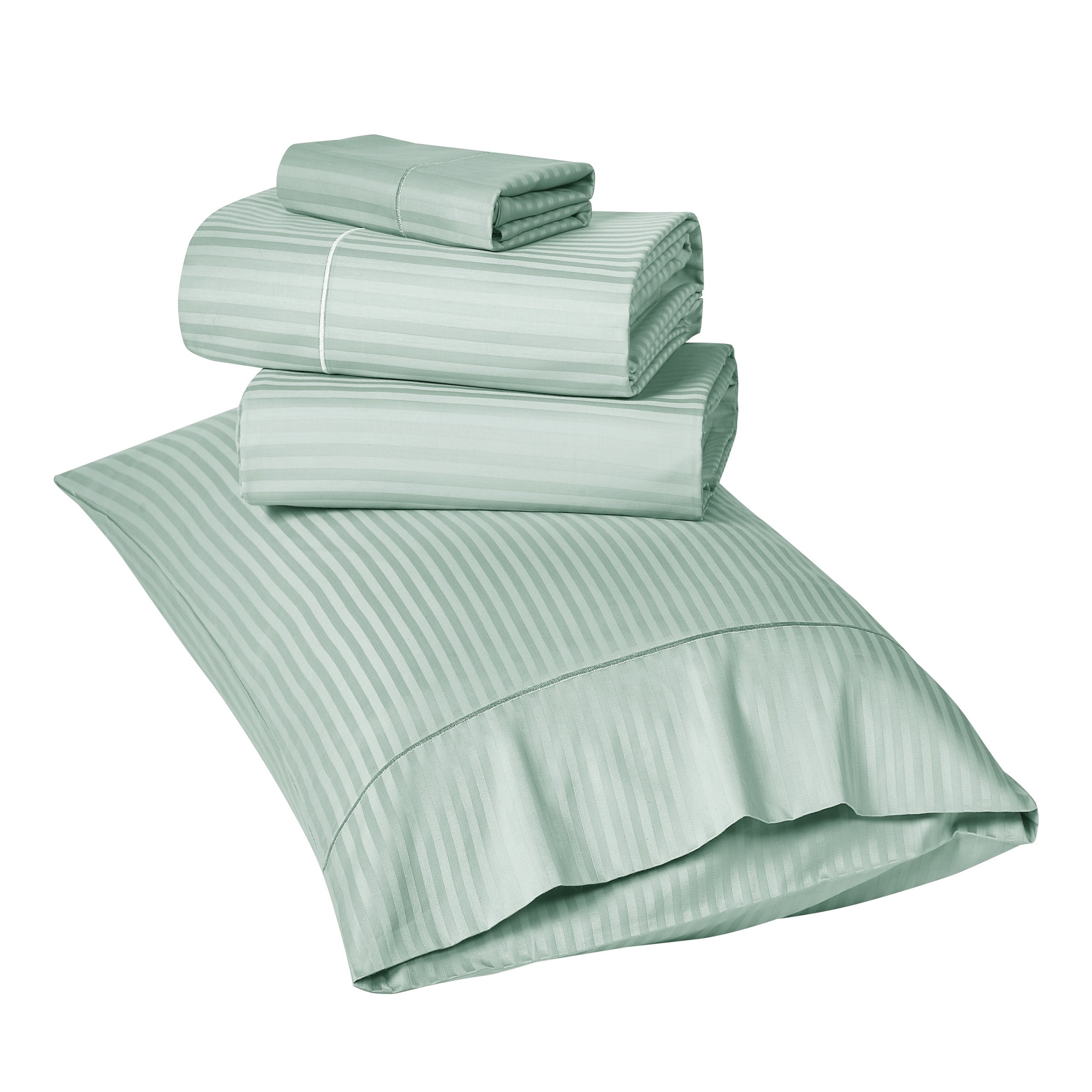 1000 Thread Count Egyptian Cotton Damask Stripe Sheet Set - Long-Lasting Quality, Durable, and Breathability for Premium Sleep