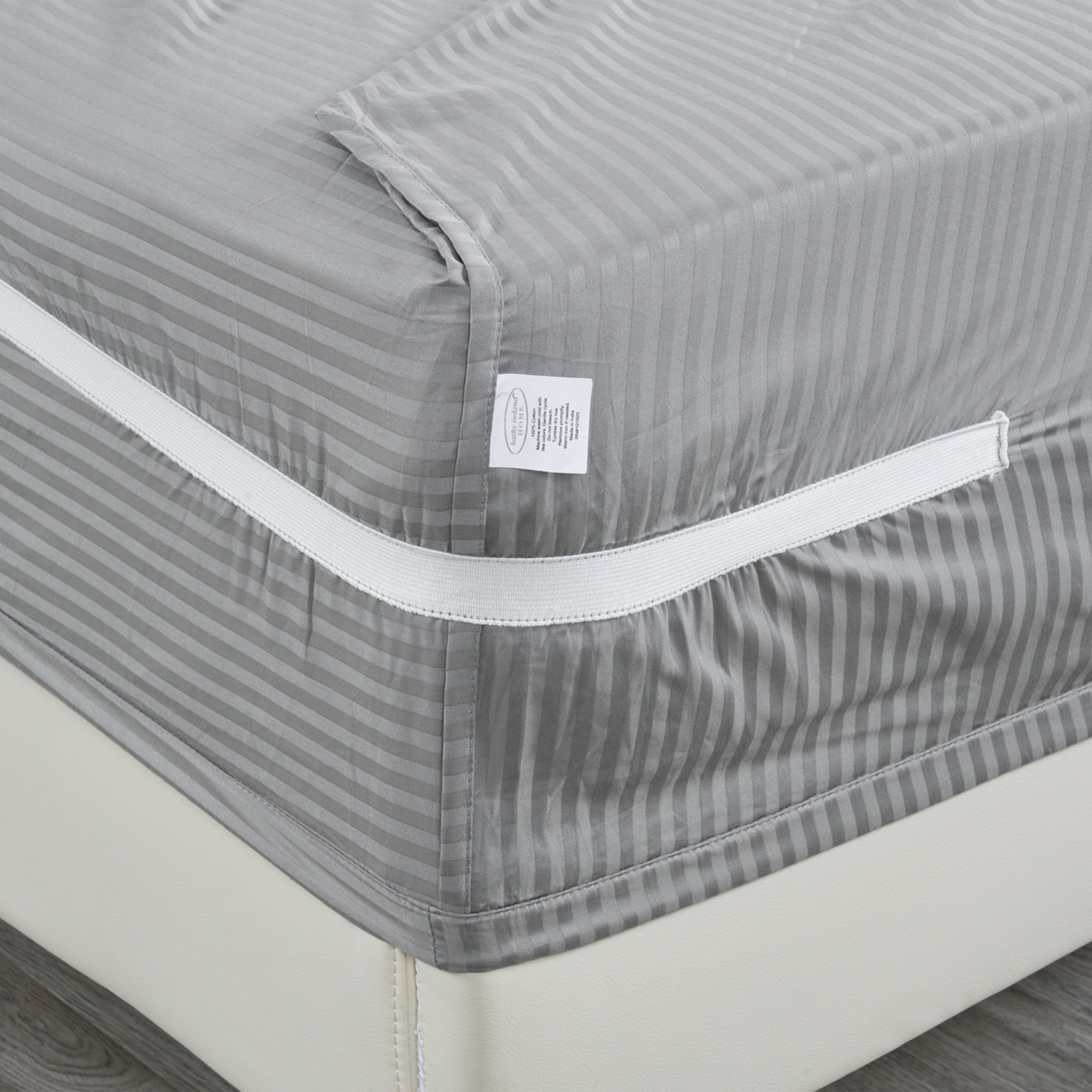 1000 Thread Count Egyptian Cotton Damask Stripe Sheet Set - Long-Lasting Quality, Durable, and Breathability for Premium Sleep