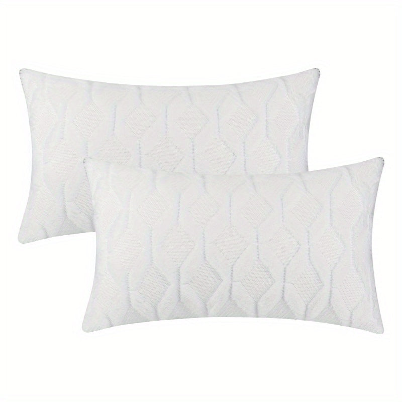 Set of 2 Soft Short Plush Decorative Throw Pillow Covers Luxury Style Cushion Pillow Cover for Sofa Bedroom, Cozy Soft Pillow Cover - Perfect for Living Room, Bedroom, Sofa and Bed Decor - for Home Decor Enthusiasts
