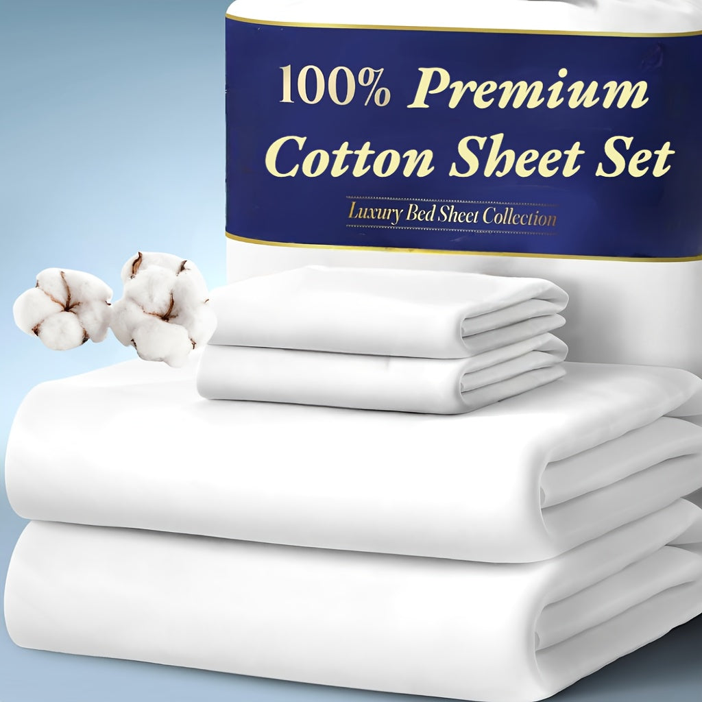 4pcs Full\u002FQueen\u002FKing\u002FCal King Size Sheet Set - Royal Quality Bedding Sheets & Pillowcases - 18 Inch Deep Pocket Egyptian Cotton Bed Set - Soft & Wrinkle Free Christmas Decorations Bed Sheets with 1 Flat Sheet, 1 Fitted Sheet, 2 Pillowcases