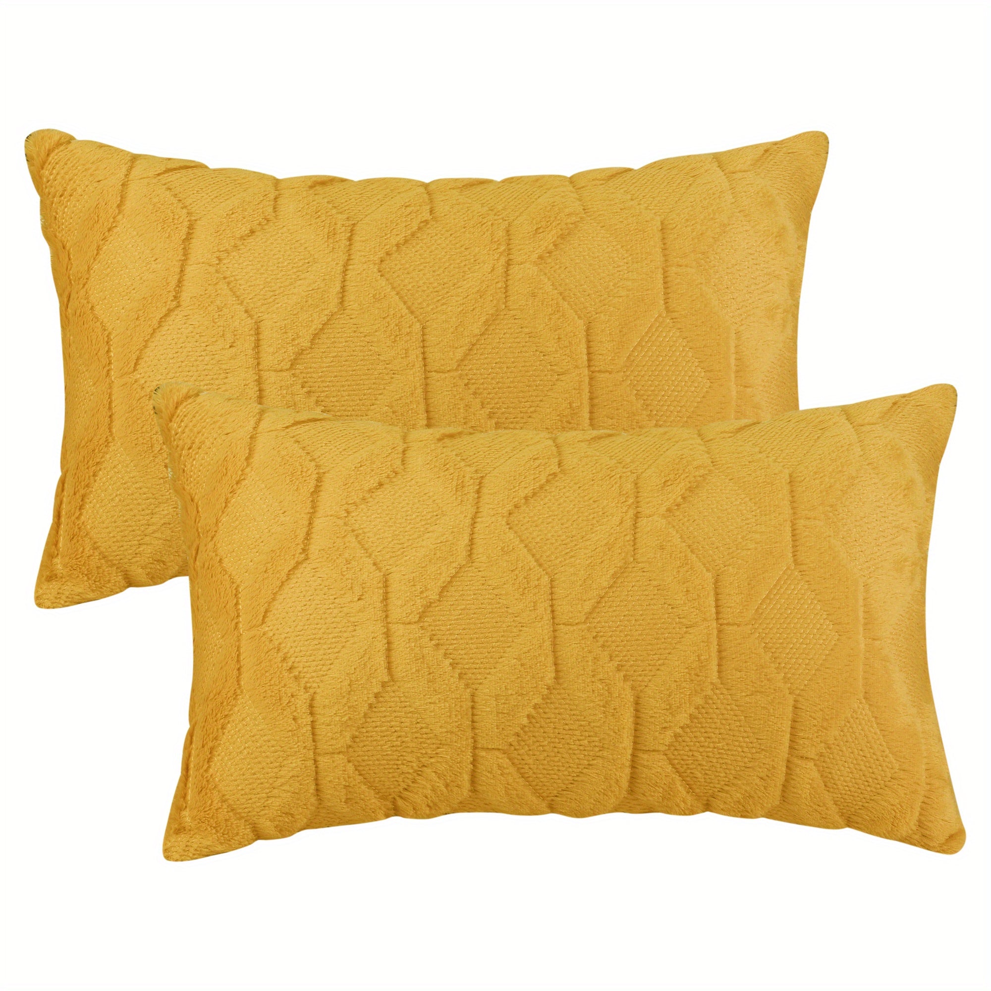Set of 2 Soft Short Plush Decorative Throw Pillow Covers Luxury Style Cushion Pillow Cover for Sofa Bedroom, Cozy Soft Pillow Cover - Perfect for Living Room, Bedroom, Sofa and Bed Decor - for Home Decor Enthusiasts