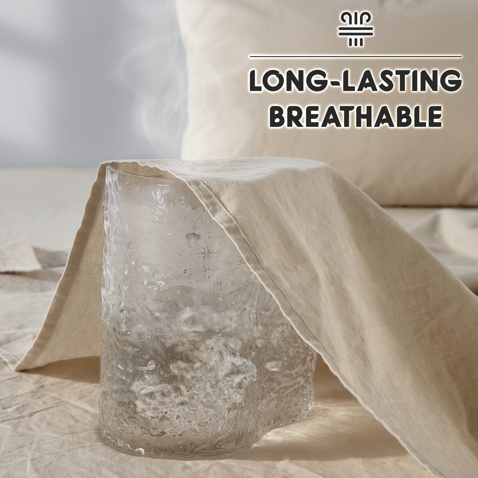 Cotton Linen Bed Sheets Set, Bed Sheets 4pcs Set, Solid Color Natural Flax Cotton Blend Soft Breathable Bedding, 16 Inches Deep Pocket, All Season