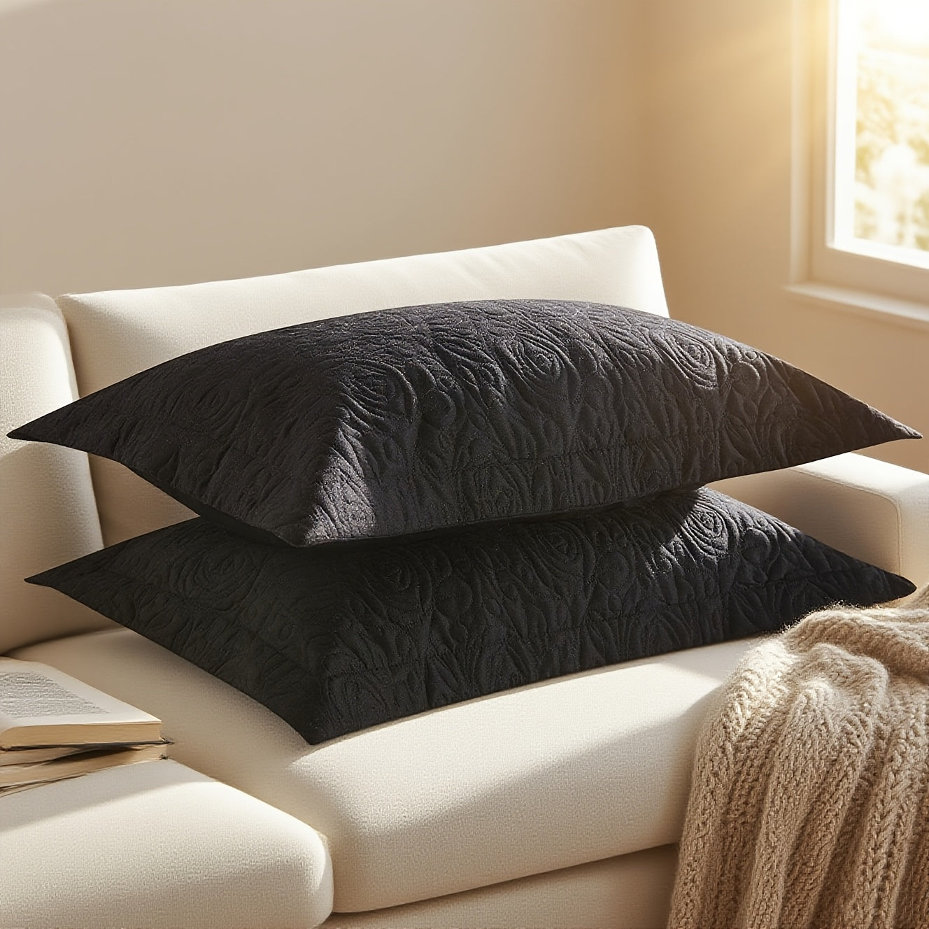 2pcs Embroidered Luxury Pillowcase Set, Solid Color Ultra-Soft Premium Hotel Quality Queen\u002FKing Pillowcase for Home Decor, Soft Breathable Pillow Covers with Envelope Closure