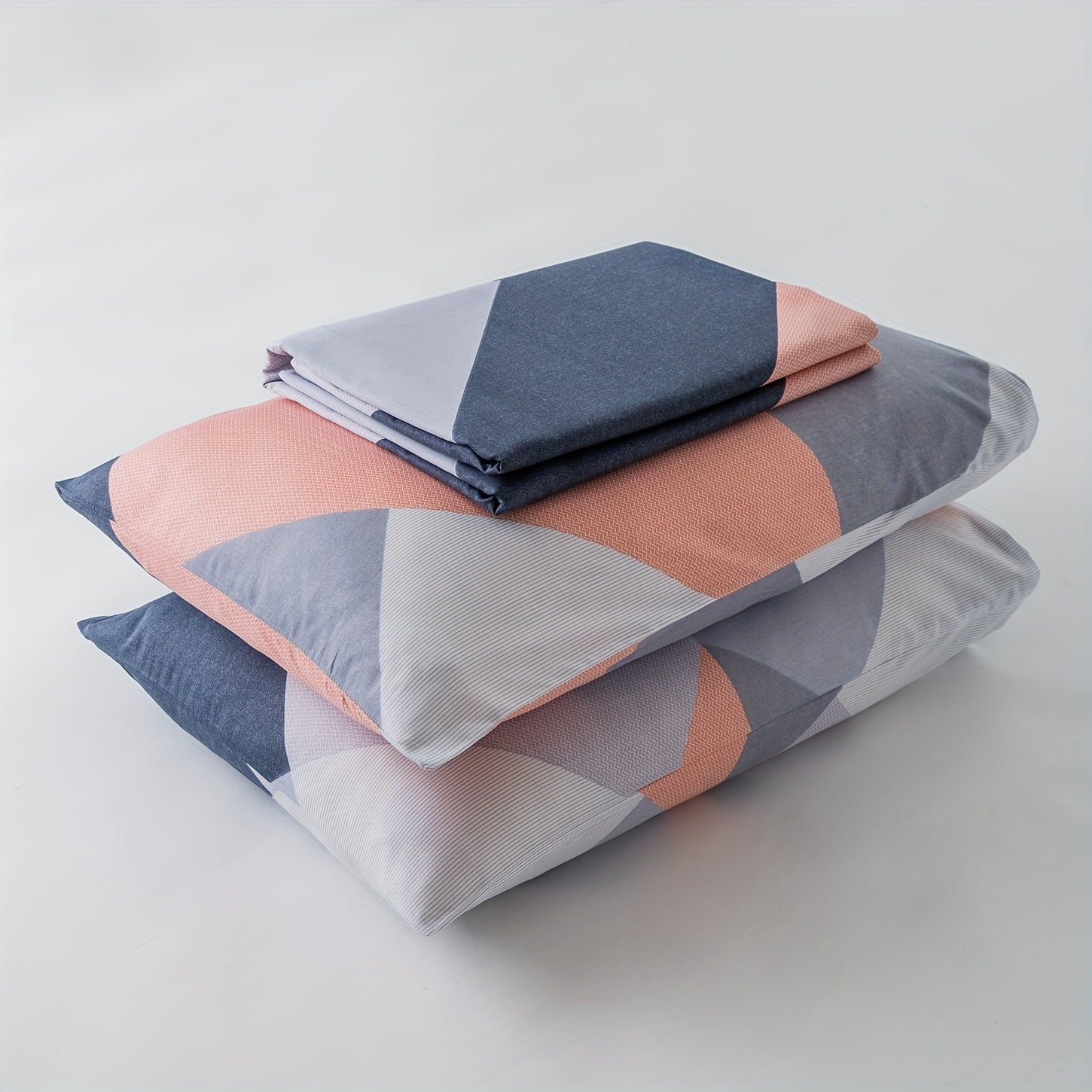 Blue Pink Duvet Cover 100% Cotton Neutral Striped Duvet Cover 3pcs Set 1 Navy Blue Chevron Patterned Duvet Cover with Zipper Ties 2 Pillowcase Grey Geometric Bedding Set Soft